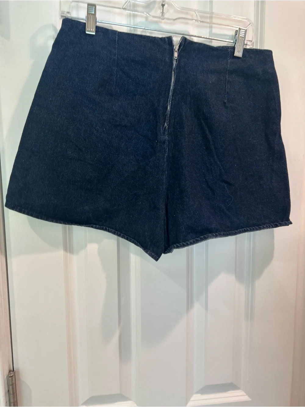 New Petal & Pup Black Denim Skort Mini Wrap Shorts Skirt Size Small